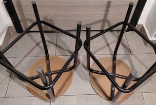 Coppia di sgabelli fissi vintage