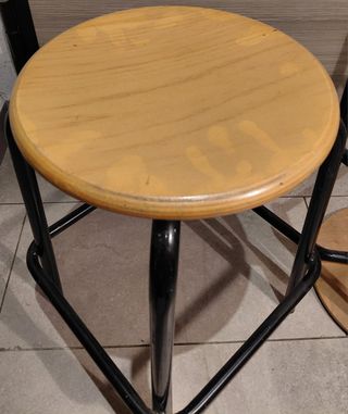 Coppia di sgabelli fissi vintage