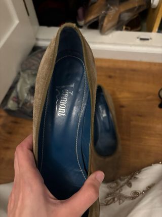 Bailarinas Fermont tacón grueso vintage marrón