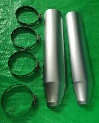 Protectores de escape satinados Harley Davidson