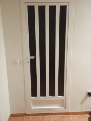 Puerta Terraza Aluminio Blanco