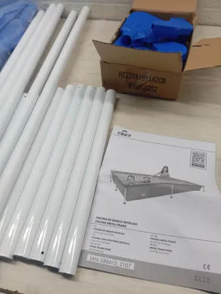 Piscina Rectangular Desmontable 228x159x42 cm