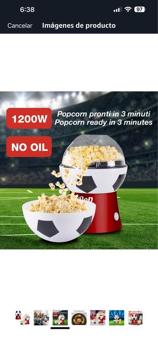 Máquina Palomitas Beper Fútbol