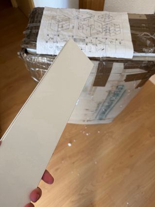 Mesita de noche madera blanca sin estrenar