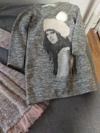 Vestido y sudadera niña 8-9 años