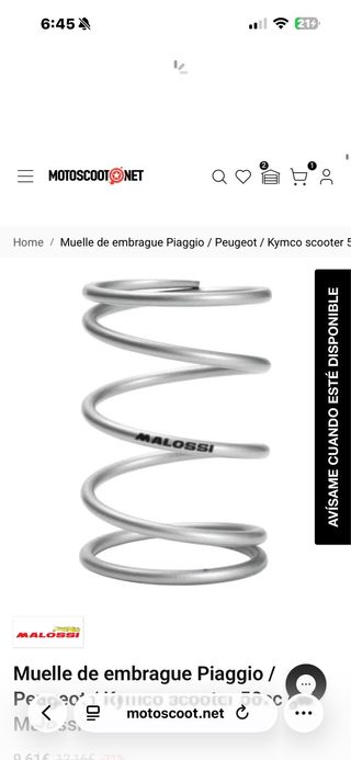 Muelle Embrague Polini Gris +130