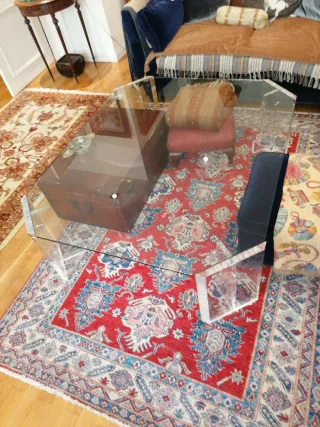 Mesa de centro acrílico y cristal