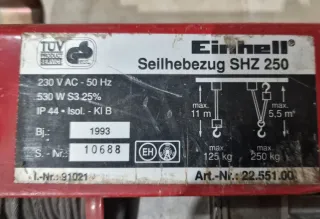 Einhell SHZ 250 Polipasto Eléctrico