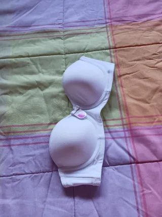 Sujetador Selene 85B Blanco sin Tirantes