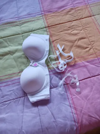 Sujetador Selene 85B Blanco sin Tirantes