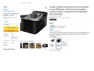 Cecotec Freidora Aceite 4.2L