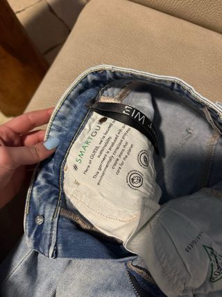 Jeans Guess Skinny Blu Lavaggio Acido