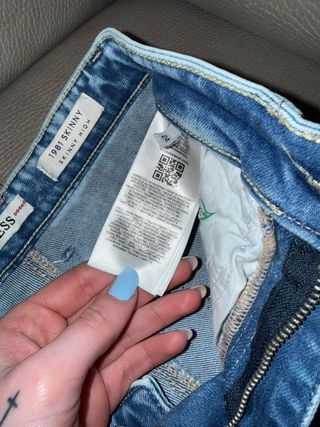 Jeans Guess Skinny Blu Lavaggio Acido