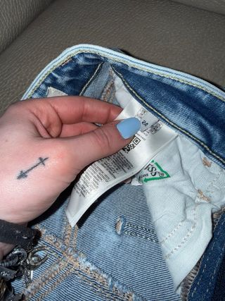 Jeans Guess Skinny Blu Lavaggio Acido