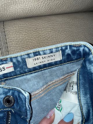 Jeans Guess Skinny Blu Lavaggio Acido