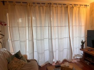 4 Cortinas Beige Tela Gruesa