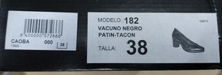 Zapatos salón piel NORVIL T.38 negros
