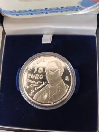 Moneda 10 euros Carlos I Rey de España 2002