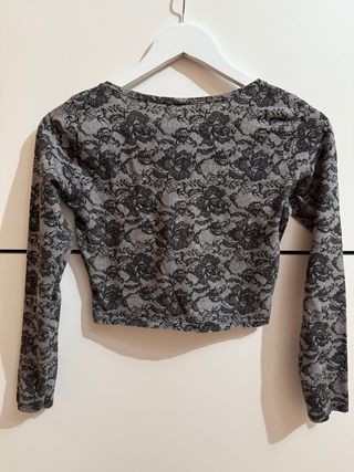 Top corto manga larga