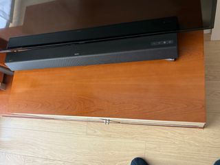 Aparador y mueble TV madera y cristal