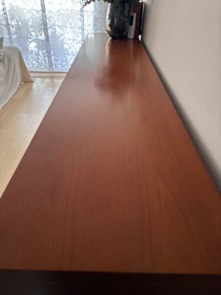 Aparador y mueble TV madera y cristal