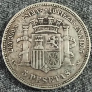 5 Pesetas 1870 Gobierno Provisional a Spot.
