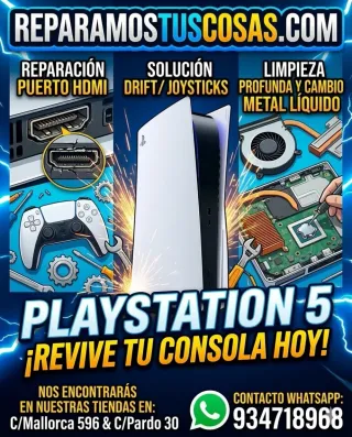 Consola Playstation 5 PS5 reparacion en tienda bcn