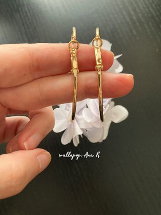 Lote flamenca pendientes de aro y flor blanca