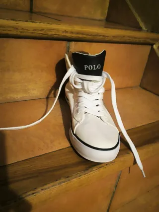 Zapatillas Ralph Lauren Bota Blancas