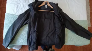 Chaqueta Impermeable Quechua Verde Oscuro Talla L