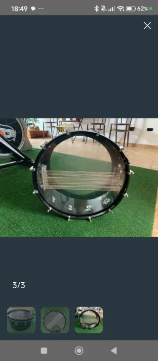 Tambor/Pandereta Infantil Negro