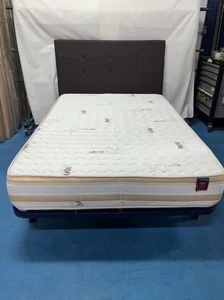Somier Reforzado + Colchón Visco 135x190
