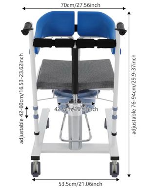 Silla de transferencia hidráulica con ruedas