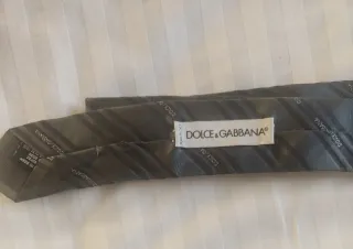 Corbata Seda Dolce & Gabbana Rayas Grises