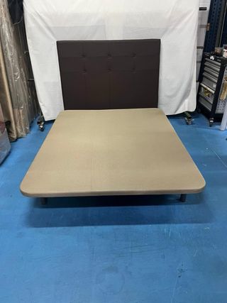 Base Tapizada + Colchón Visco 135x190