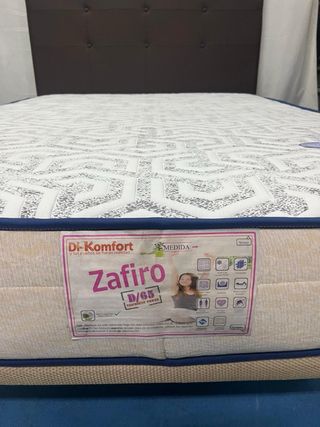 Base Tapizada + Colchón Visco 135x190