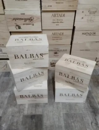 5 Cajas de madera con tapa