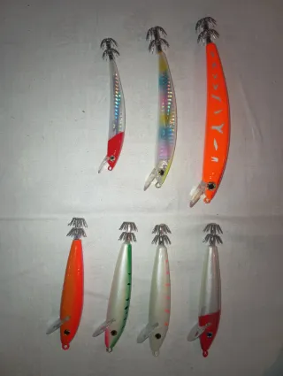 7 Artificiali traina calamaro new squid senuelos
