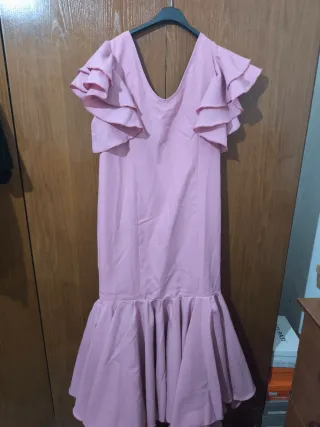 Traje de flamenca rosa