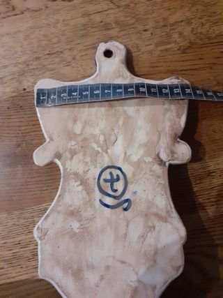 Benditera de cerámica decorada