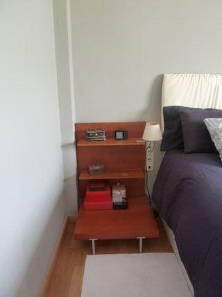 Cabezal + Mesita + Estantería Ébano Cama 150