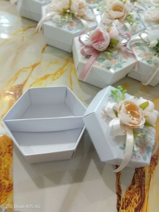 Bomboniera Rose Artificiali Beige/Rosa