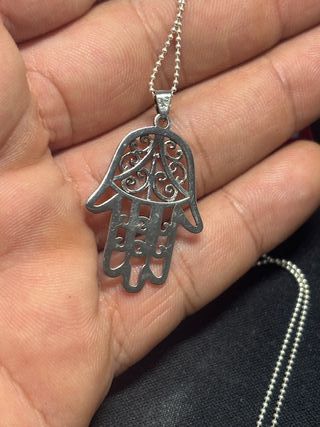 Cadena y Colgante Plata 925 - Mano de Fatima