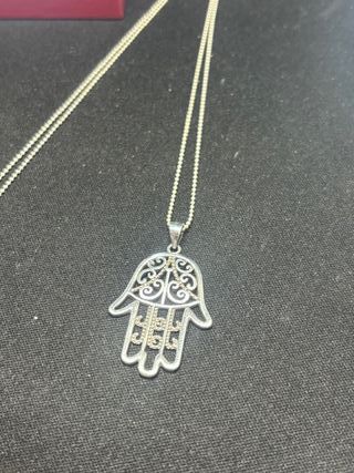 Cadena y Colgante Plata 925 - Mano de Fatima