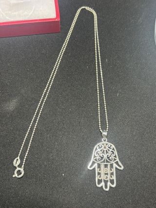 Cadena y Colgante Plata 925 - Mano de Fatima