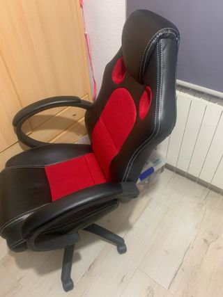 Silla gaming/estudio negra y roja
