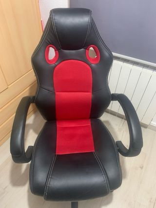Silla gaming/estudio negra y roja