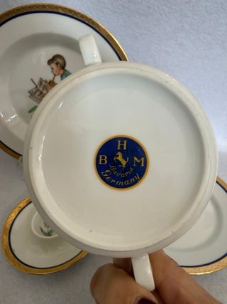 Antichi piatti pappa porcellana tedesca