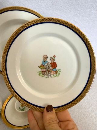 Antichi piatti pappa porcellana tedesca