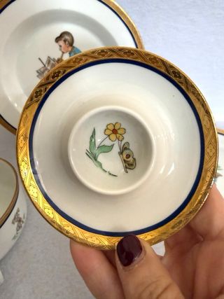 Antichi piatti pappa porcellana tedesca